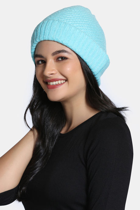Zivame Knitted Beanie - Sky Blue — image 3